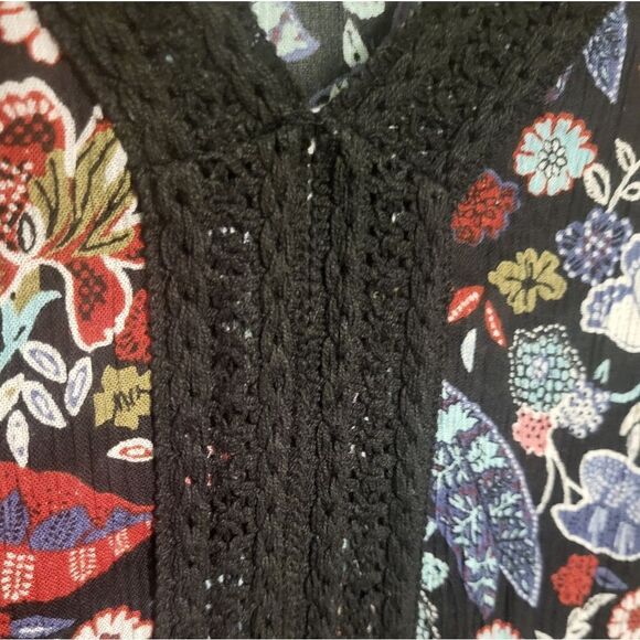 Ulla Popken Black Pink Blue Floral Dress, Size 16 - Picture 5 of 8